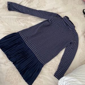 Navy Ralph Lauren girls stripe turtleneck dress size L 12-14
